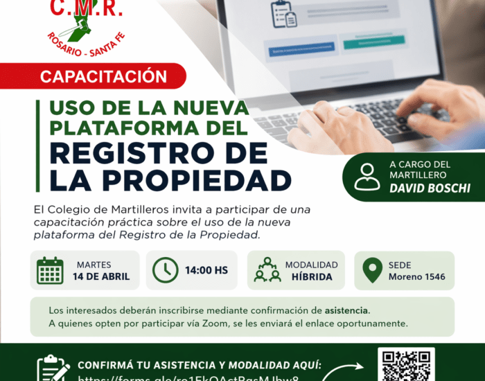 Capacitación – Plataforma Registro de la Propiedad