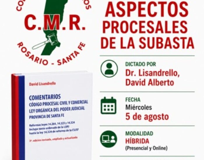 Charla sobre aspectos procesales de la subasta