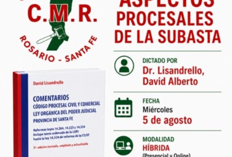 Charla sobre aspectos procesales de la subasta