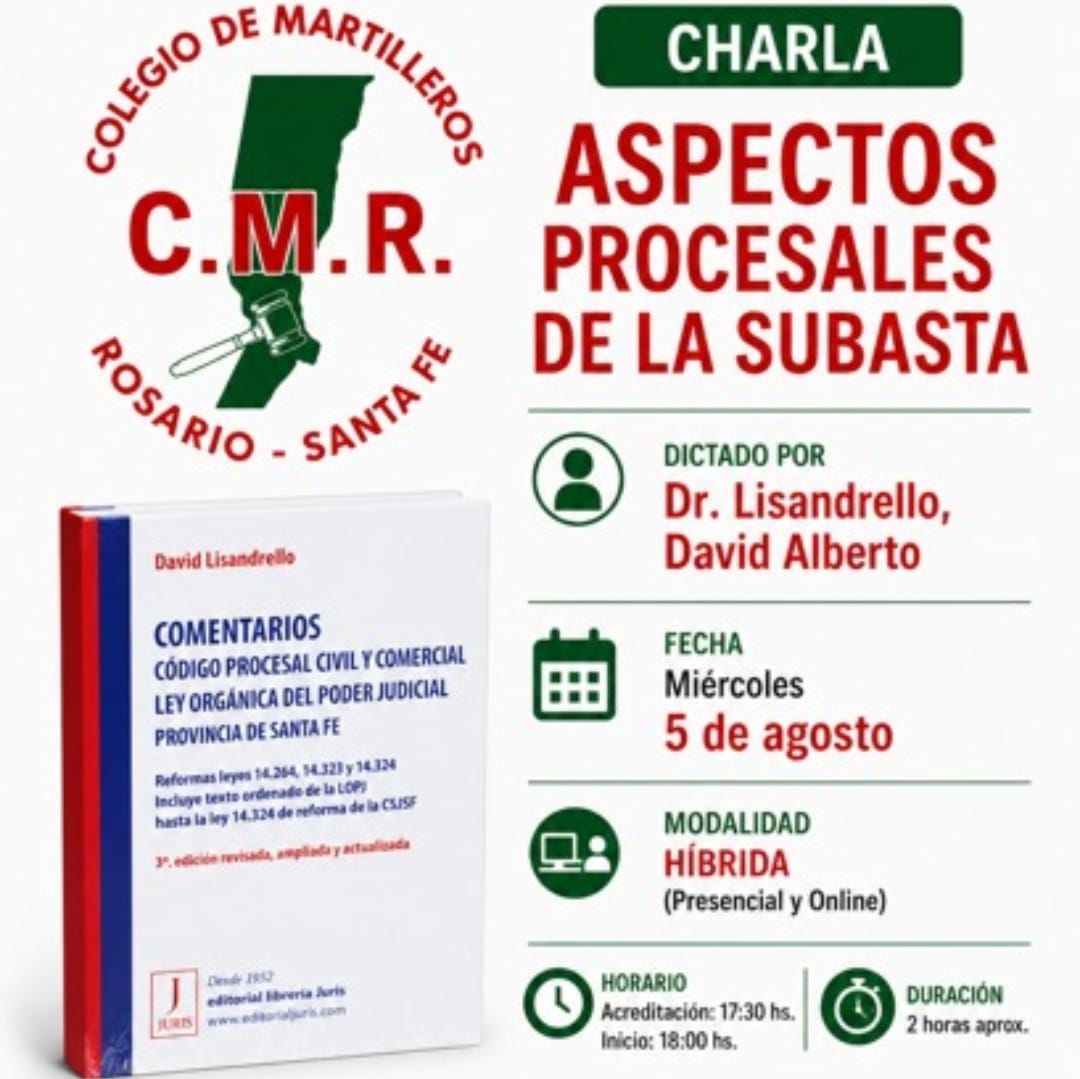 Charla sobre aspectos procesales de la subasta